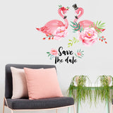 Miico,Creative,Couple,Flamingo,Flower,Removable,Decorative,Decor,Sticker