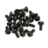 Suleve,M2NR1,50pcs,Black,Nylon,Round,Phillips,Screw,Bolts