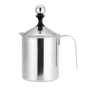 Stainless,Steel,Manual,Frother,Double,Creamer,Coffee,Foamer,Creamer,Coffee