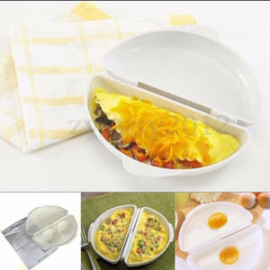 Plastic,Microwave,Omelet,Boiler,Poach,Cooking,Cooker,Maker,Kitchen,Gadget