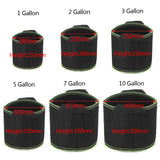 Black,Fabric,Aeration,Breathable,Planter,Container,Gallon