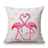 Honana,45x45cm,Vintage,Flamingos,Cotton,Linen,Throw,Pillow,Christmas,Waist,Cushion,Cover