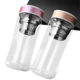 Large,Capacity,Glass,Water,Bottle,Double,Walled,Travel,Portable,Convenient,Infuser