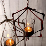 Glass,Hanging,Glass,Lantern,Light,Candle,Holder,Garden,Decorations