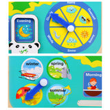 Educational,Wooden,Children,School,Calendar,Clock,Weather,Learning,Board