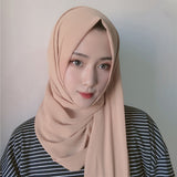 Women,Solid,Color,Scarf,Hijab,Chiffon,Scarf