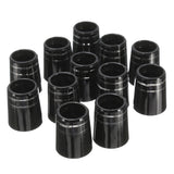 12Pcs,Black,Plastic,Ferrules,Rings,Adapters,Shafts