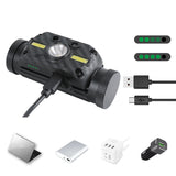 BORUIT,800LM,Headlamp,Power,Display,Modes,Charging,Sensing,Cycling,Night,Warning,Light