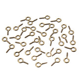 100pcs,Eyepins,Hooks,Eyelets,Screw,Threaded,8x3.5mm