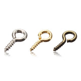 100pcs,Eyepins,Hooks,Eyelets,Screw,Threaded,8x3.5mm