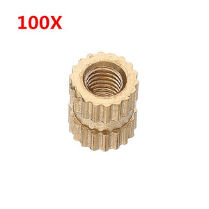 100Pcs,Brass,Knurled,Female,Thread,Round,Insert,Embedded,Injection,Molding,Heights