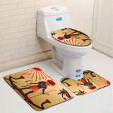 Waterproof,Egyptian,Style,Shower,Curtains,12pcs,Hooks,Bathroom,Toilet