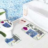 Toilet,European,Style,Toilet,Carpet,Fabric,Pedestal,Tower,Printing,Bathroom