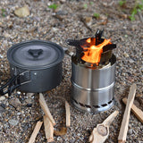 People,Outdoor,Portable,Windproof,Cooking,Stove,Stainless,Steel,Detachable,Burner,Furnace,Camping,Picnic