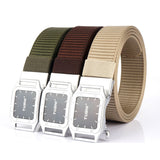 TUSHI,Punch,Automatic,Buckle,Breathable,Nylon,Waist,Belts,Tactical,Leisure,Metal,Press,Buckle,Men's,Waistband