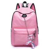 Outdoor,Travel,Backpack,Waterproof,Nylon,School,Rucksack,Girls,Women,Headphone