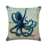 Ocean,Octopus,House,Printed,Cotton,Linen,Cushion,Cover,Square,Decor,Pillow