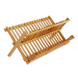 Foldable,Bamboo,Drying,Plate,Drainer,Kitchen,Storage,Organizer,Holder,Grids