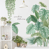 Green,Leaves,Stickers,Bedroom,Living,Dining,Kitchen,Vinyl,Decals,Murals