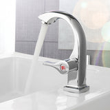 Modern,Chrome,Bathroom,Basin,Faucet,Waterfall,Spout,Single,Handle,Mixer