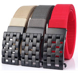 TUSHI,125cm,Fashion,Nylon,Automatic,Buckle,Waist,Belts,Quick,Unlock,Tactical,Metal,Texture,Buckle