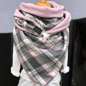 Women,Cotton,Thick,Winter,Outdoor,Casual,Lattices,Pattern,Contrast,Color,Scarf,Shawl