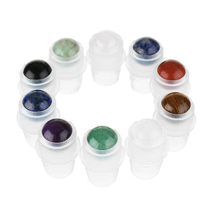 10Pcs,Gemstone,Essential,Bottles,Refillable,Roller,Storage,Bottle,Healing,Crystals