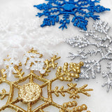 12PCS,Christmas,Snowflake,Piece,Plastic,Pendant