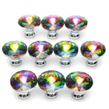 10Pcs,Diamond,Crystal,Shape,Glass,Cabinet,Cupboard,Drawer,Handle