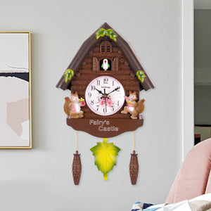 Wooden,Antique,Cuckoo,Clock,Swing,Alarm,Watch,Handcraft