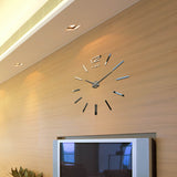 Frameless,Large,Modern,Large,Clock,Mirror,Stickers,Office,Decoration