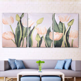 Unframed,Triptych,Flower,Tulip,Blossom,Canvas,Prints,Picture,Paintings