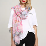 Laides,Vogue,Summer,Cotton,Graffiti,Printting,Scarf,Outdoor,Shawl,Women