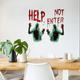 Halloween,Horror,Zombie,Sticker,Poster,Bloody,Handprint,Window,Stickers,Halloween,Party,Decoration