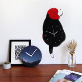 Lovely,Animal,Shaped,Swinging,Pendulum,Clock,Decor