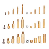 Suleve,MXBH1,360Pcs,Knurled,Brass,Round,Thread,Column,Standoff,Support,Spacer,Pillar,Board