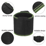 Black,Fabric,Aeration,Breathable,Planter,Container,Gallon