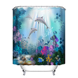 Waterproof,Shower,Curtain,Underwater,World,Dolphin,Bathroom