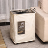 Single,Cloth,Wheels,Hamper,Oxford,Cloth,Storage,Aluminum,Frame,Storage,Baskets