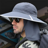 Nylon,Detachable,Outdoor,Fishing,Climbing,Protection,Broad,Visor,Bucket,Adjustable,String