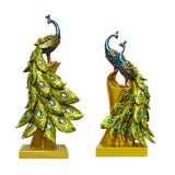 Exotic,Resin,Peacock,Ornament,Figurine,Statue,Craft,Wedding,Decorations