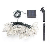 KCASA,Gardening,20LED,Solar,Panel,Light,Leaves,Holiday,Christmas,Wedding,Decoration