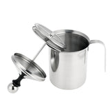 Stainless,Steel,Manual,Frother,Double,Creamer,Coffee,Foamer,Creamer,Coffee