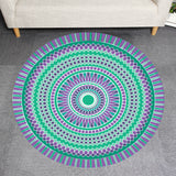 Green,Bohemia,Mandala,Pattern,Carpet,Round,Floor,Carpet