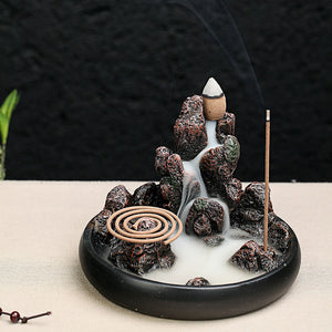 Backflow,Incense,Burner,Incense,Stick,Holder,Rockery,Mountain,Stream,Fragrant,Censer,Decor