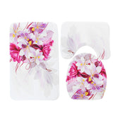 Chirstmas,Flowers,Bathroom,Shower,Curtain,Pedestal,Cover