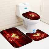 180x180cm,Christmas,Shower,Curtain,Pedestal,Toilet,Cover