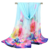 Women,Summer,Chiffon,Scarf,Travel,Flowers,Breathable,Shawl