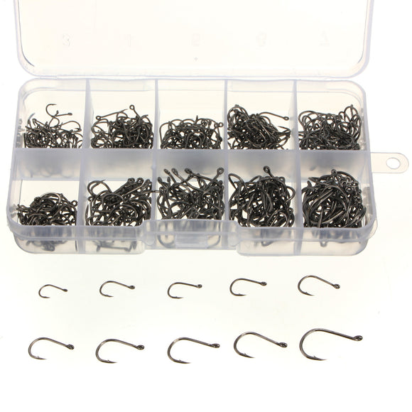 ZANLURE,Sizes,Black,Silver,Fishing,Tackle,Hooks,FishhooK,Comes