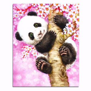 Panda,Diamond,Needlework,Cross,Stitch,Embroidery,Painting,Decor